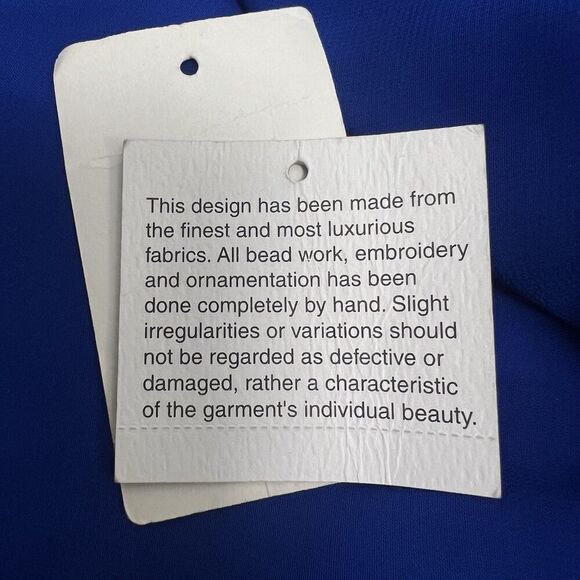 Aidan Mattox One Shoulder Draped Maxi Dress Evening Gown Royal Blue Women’s 4 - Picture 11 of 12